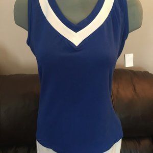 White Stag bright blue tank, white trim, new with